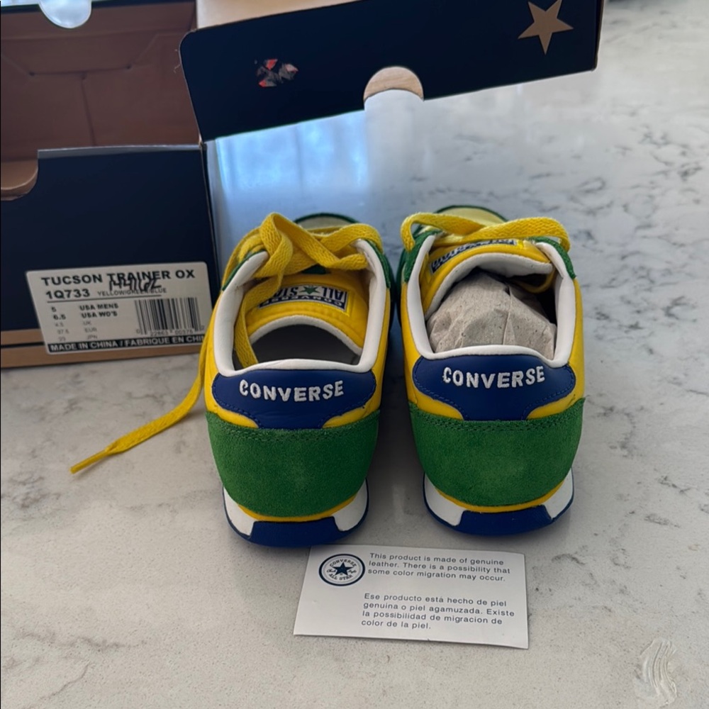 Converse Retro Green Yellow Sneakers Low-Top